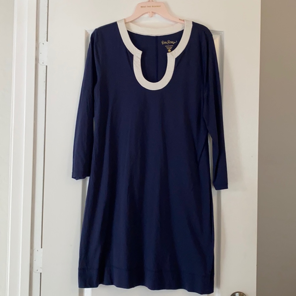 Navy cotton Lilly Pulitzer dress/cover up, Large